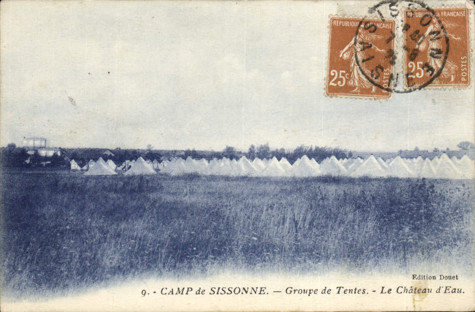 Camp de Sissonne — Groupe de Tentes — Le Château d'Eau — Edition Douet