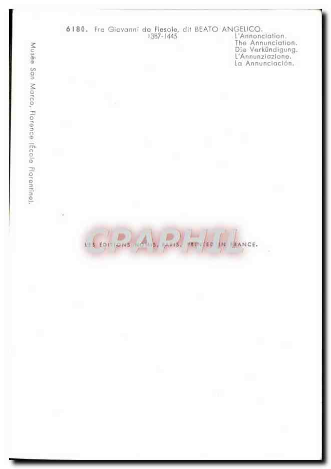 CPA Beato Angelico — Back