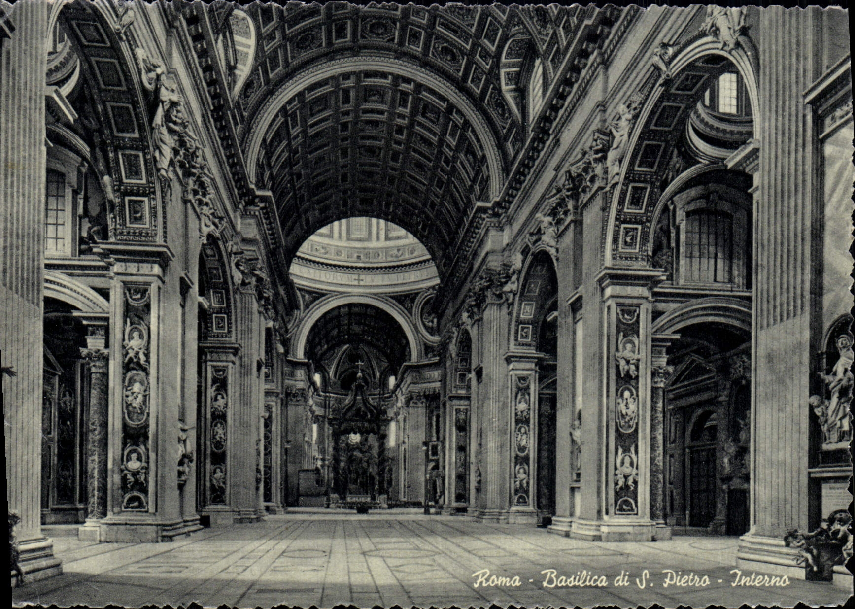 CPA Roma Basilica Di S Pietro Interna