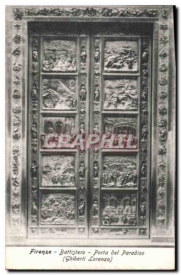CPA Firenze Battistero Porta Del Paradiso Ghiberti Lorenzo