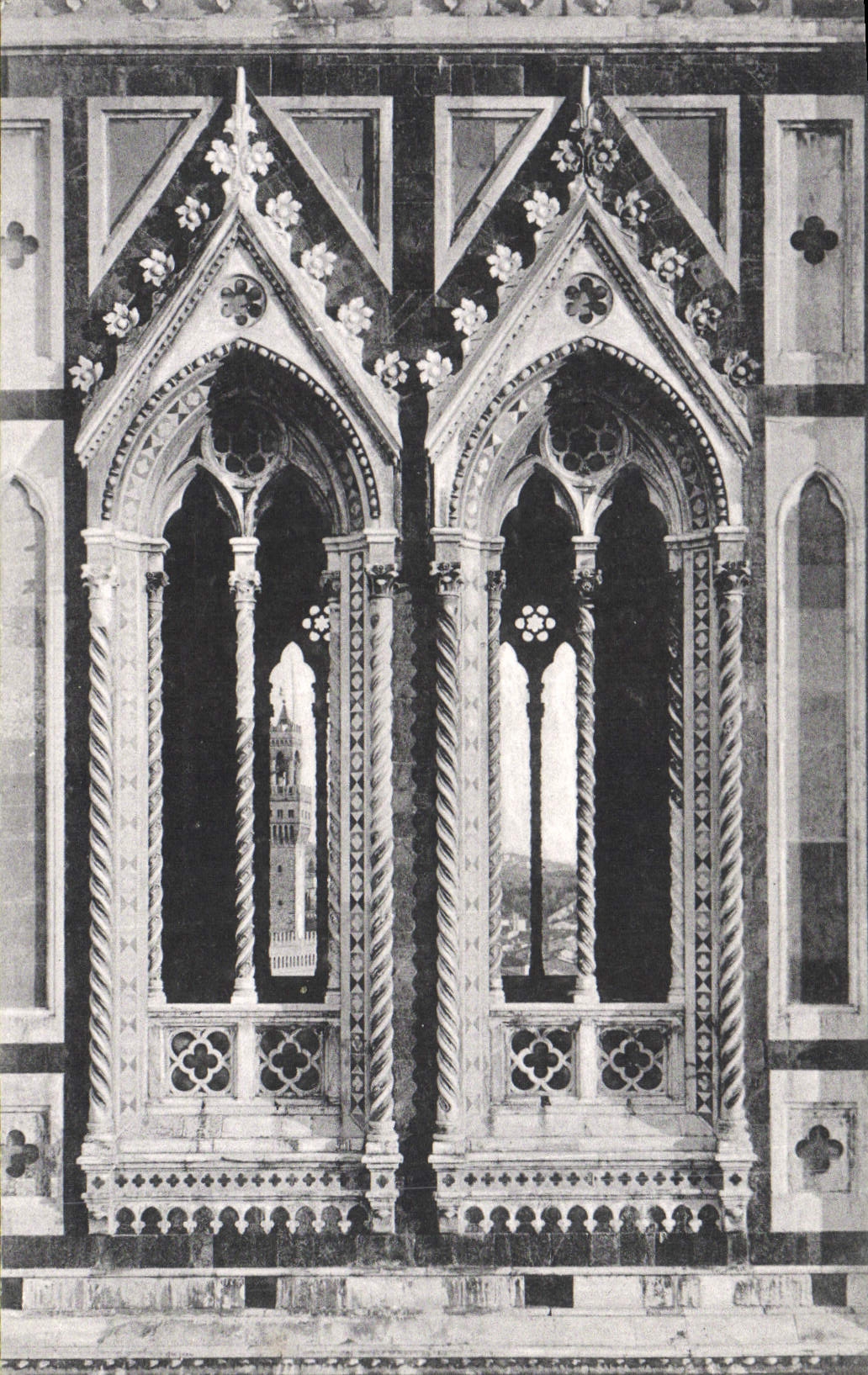 CPA Firenze Finestre del Campanile di Giotto 