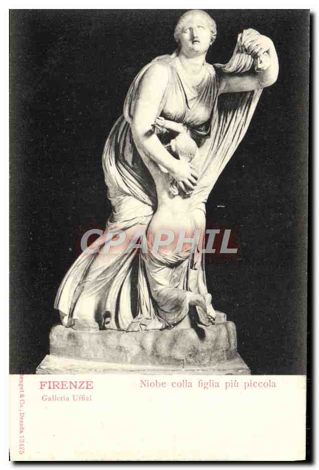 CPA Firenze Niobe Colla Figlia Piu Piccola