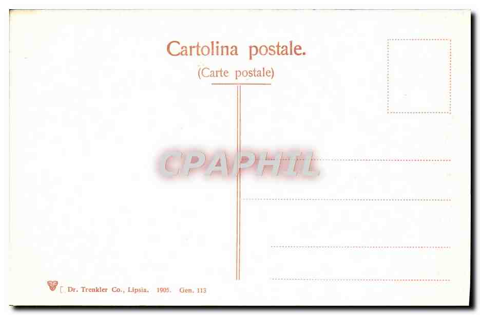 CPA Genova Campasanto Galleria inferiore — Rückseite