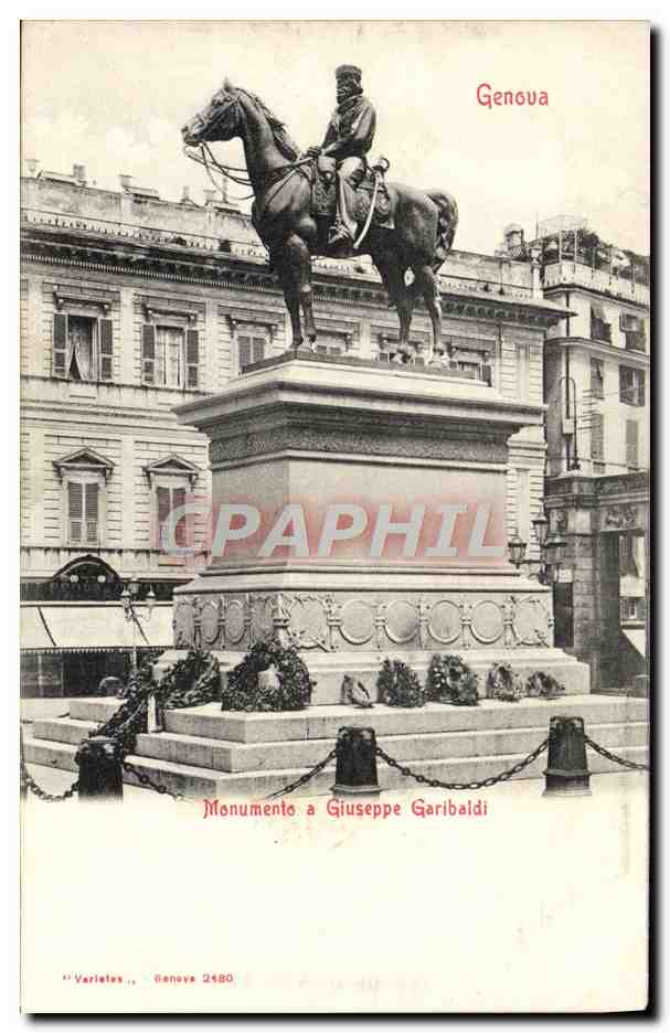 CPA Genova Monumento Giuseppe Garibaldi