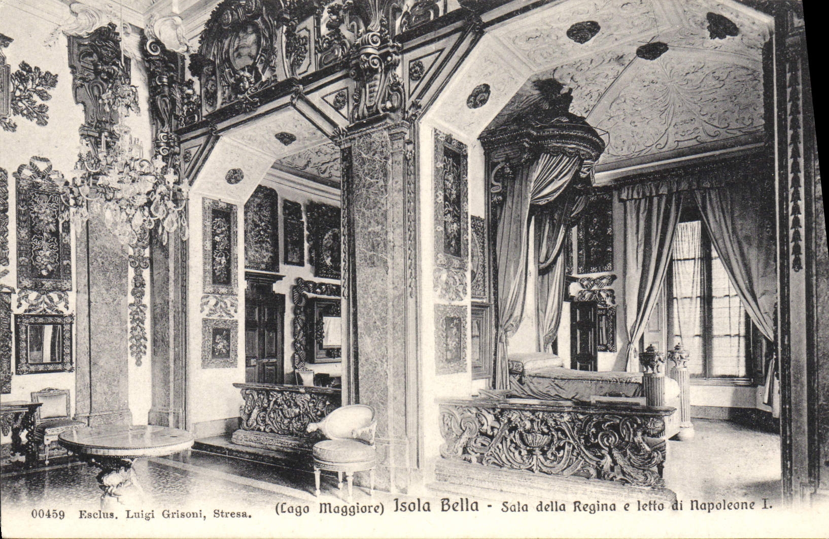 CPA Isola Bella Sala Della Regina Lette Lago Maggiore