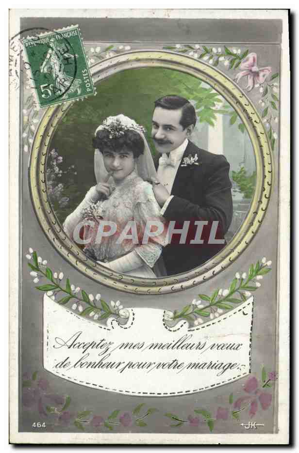 CPA Fantaisie Femme Couple Mariage