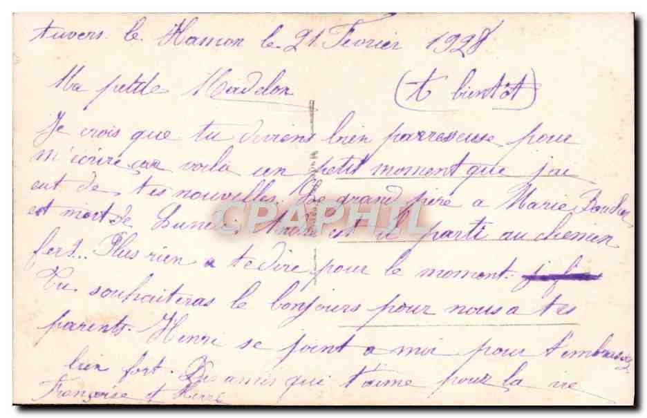 CPA Fantaisie Enfants Mariage  — Verso
