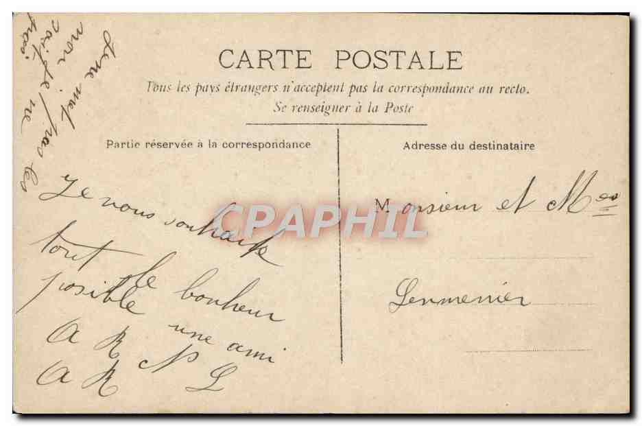 Jeunes mariés — photo de couple en tenue de mariage — CIRCE n°4234 — Reverso