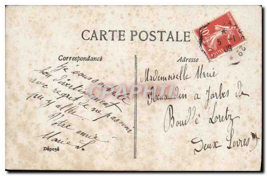 Las Bodas de Jeannette — escena de boda — Ed. E.D. n°4421 — Reverso