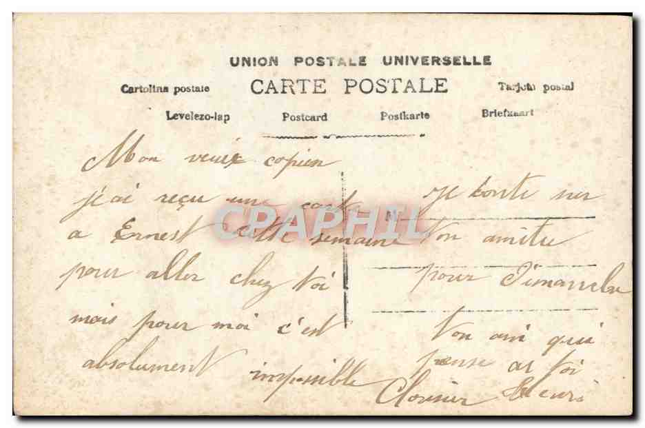 CPA Fantaisie Femme Mariage  — Verso