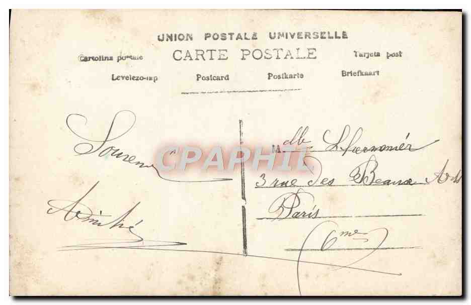 Nouveau couple marié — Carte de vœux de mariage — E.N. n°237 — Verso
