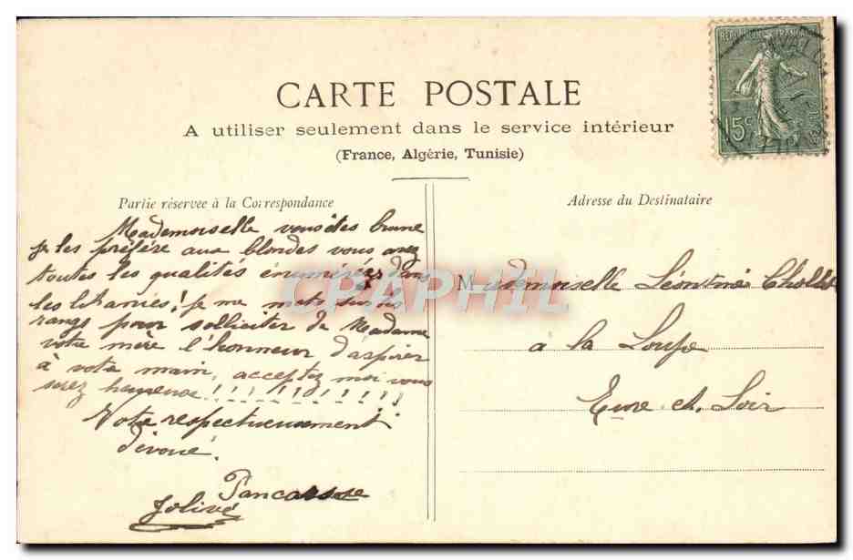 Litanies du Jeune Homme à Marier — Phototype A. Benmaret & Cie, Nancy — Rückseite