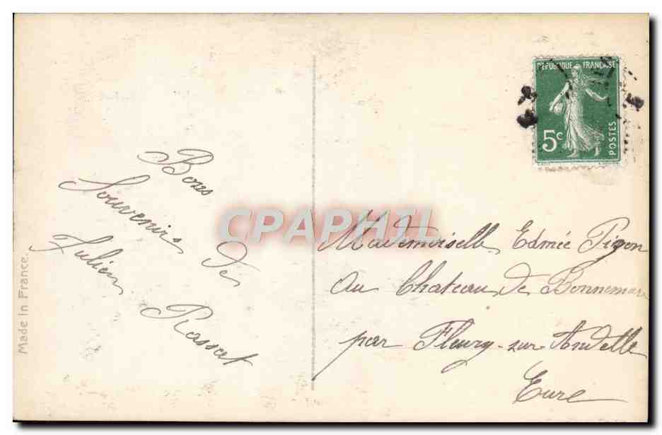 CPA Fantaisie Litanies filles a marier Mariage  — Verso