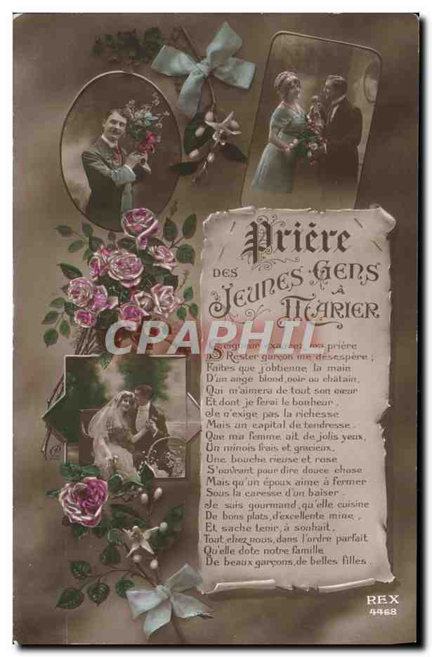 CPA Priere Jeunes Gens a Marier