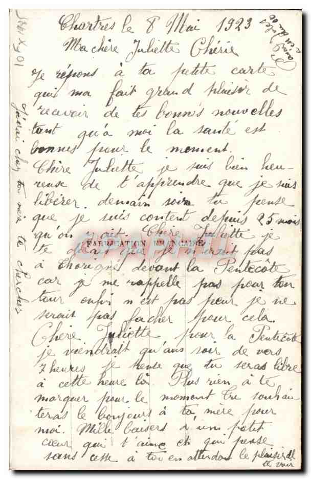 CPA La Chanson Du Coeur Femme Mariage — Rückseite