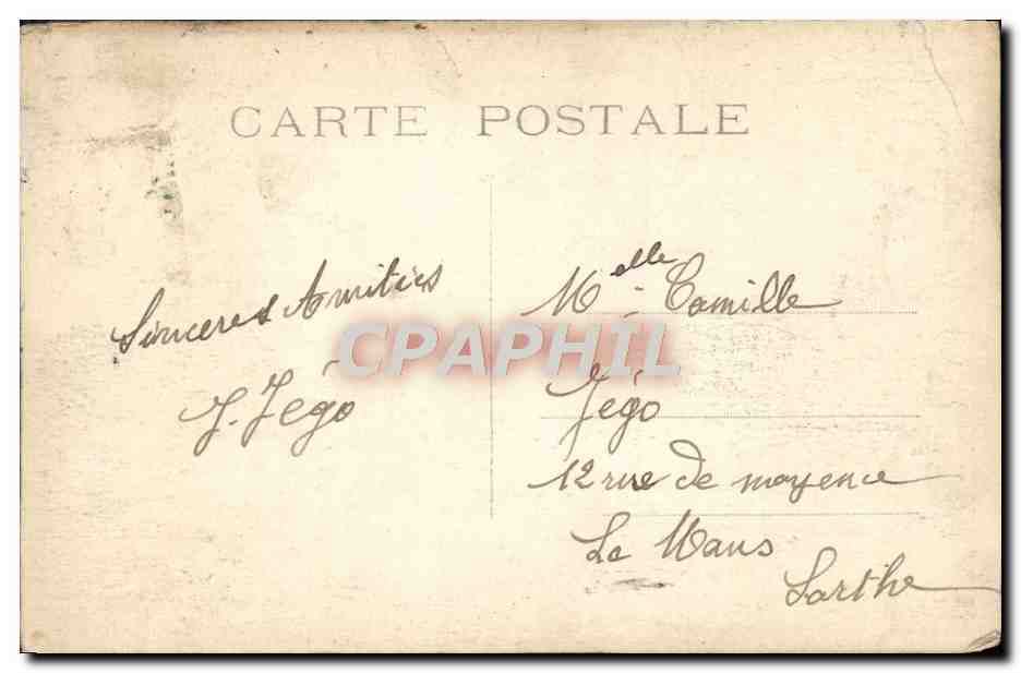 CPA Paris Jardins Palais Du Luxembourg Lion — Rückseite