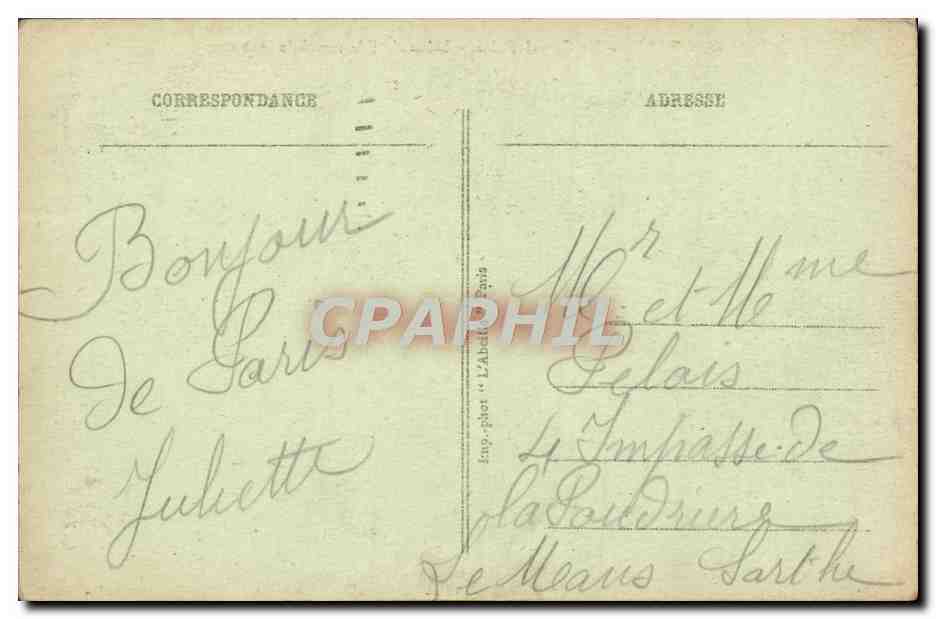 CPA Paris Le Grand Palais Salon De I'Automobile 1922 — Rückseite