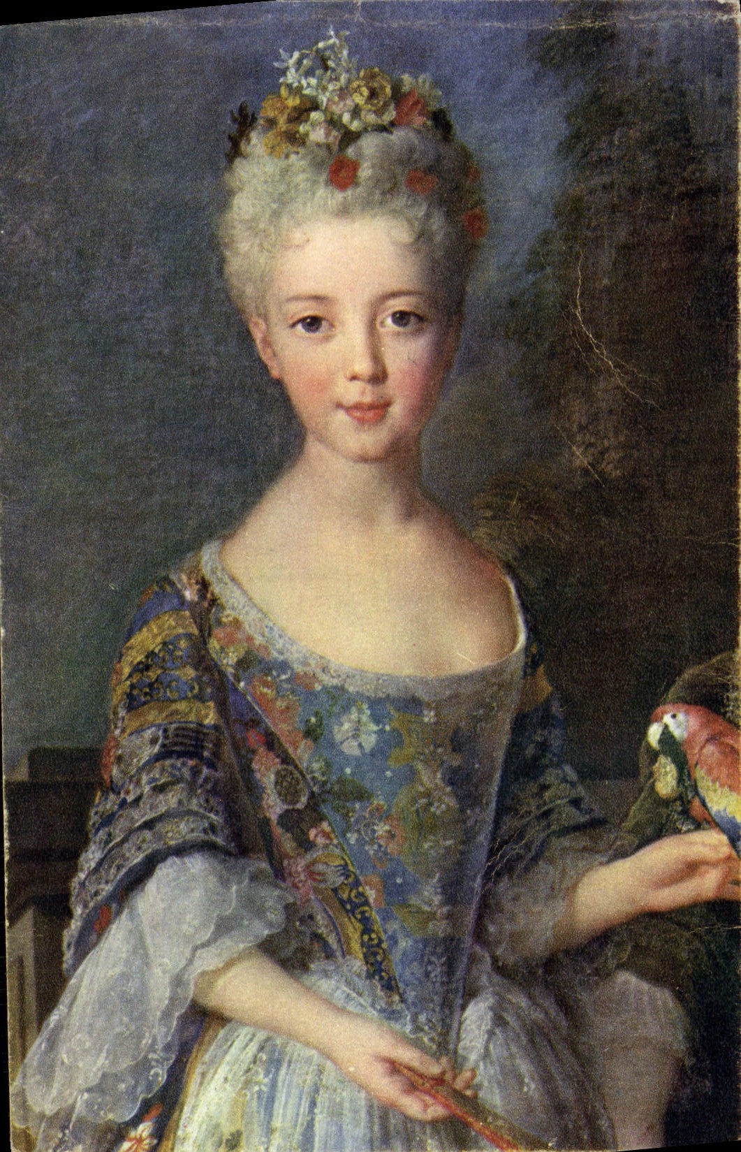 CPM Portrait de Catherine de Bethisy Musee de Versailles Perroquet