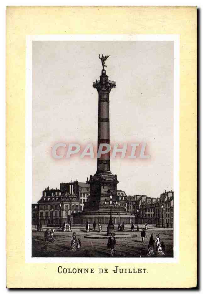 CPA Paris Colonne De Juillet