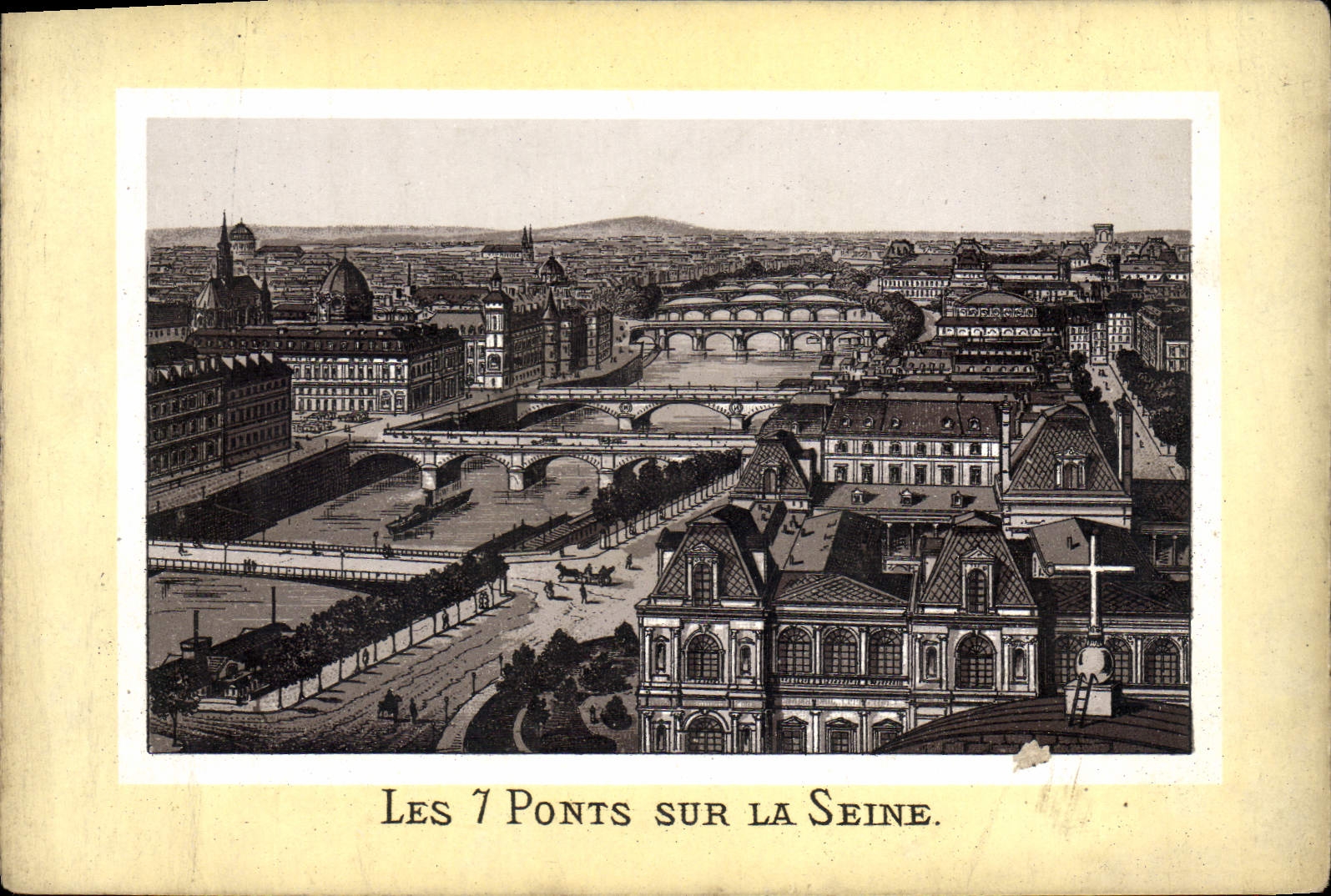 CPA Paris Les 7 Ponts Sur la Seine