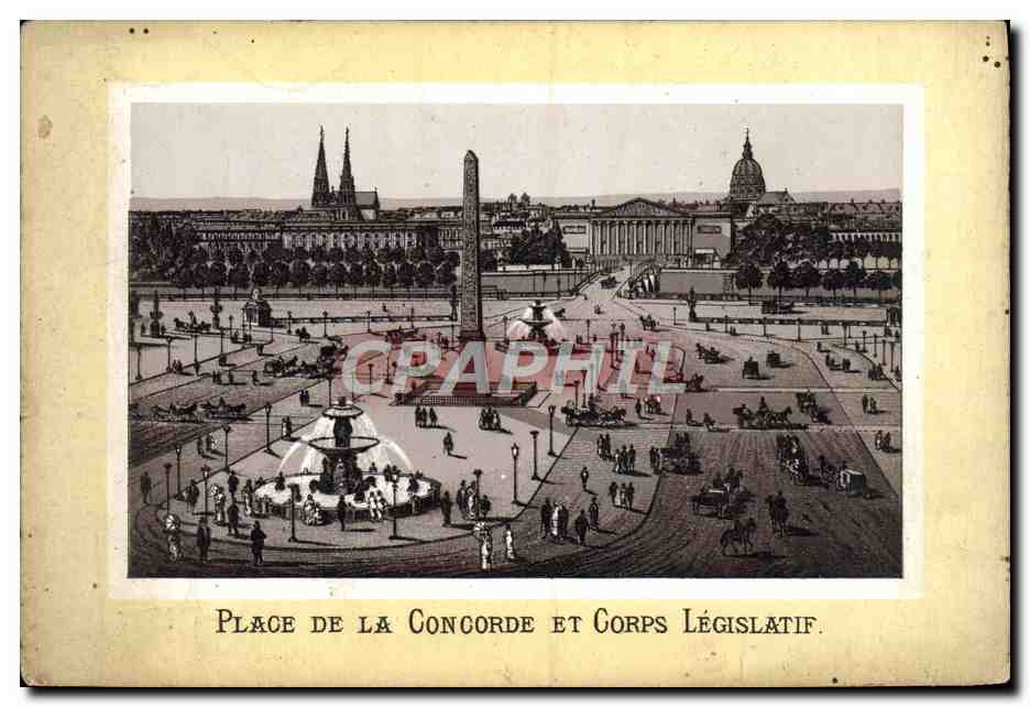CPA Paris Place De La Concorde Et Corps Legislatif