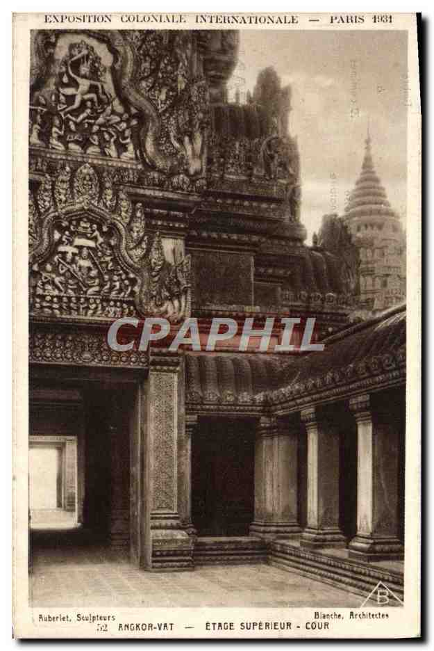 CPA Paris Exposition Coloniale Internationale 1931 Etage Superieur Cour Angkor Vat