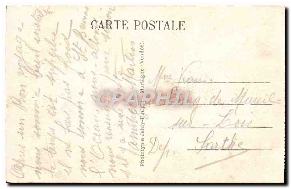 CPA Saint Brevin Les Pins La Plage Enfants Velo Cycle Cachet Daguin — Rückseite