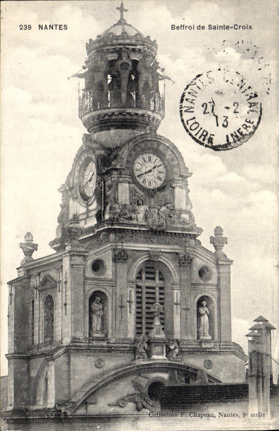 CPA Nantes Beffroi De Sainte Croix