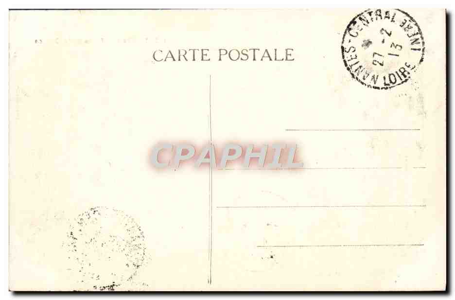 CPA Nantes Place De La Bourse — Rückseite
