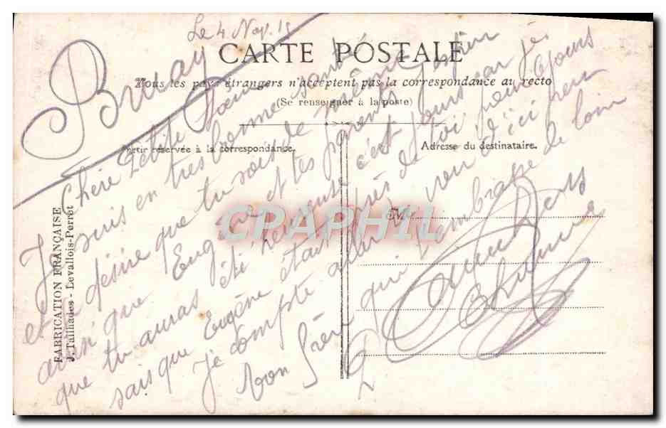 CPA Fantaisie Soldat Militaria — Rückseite