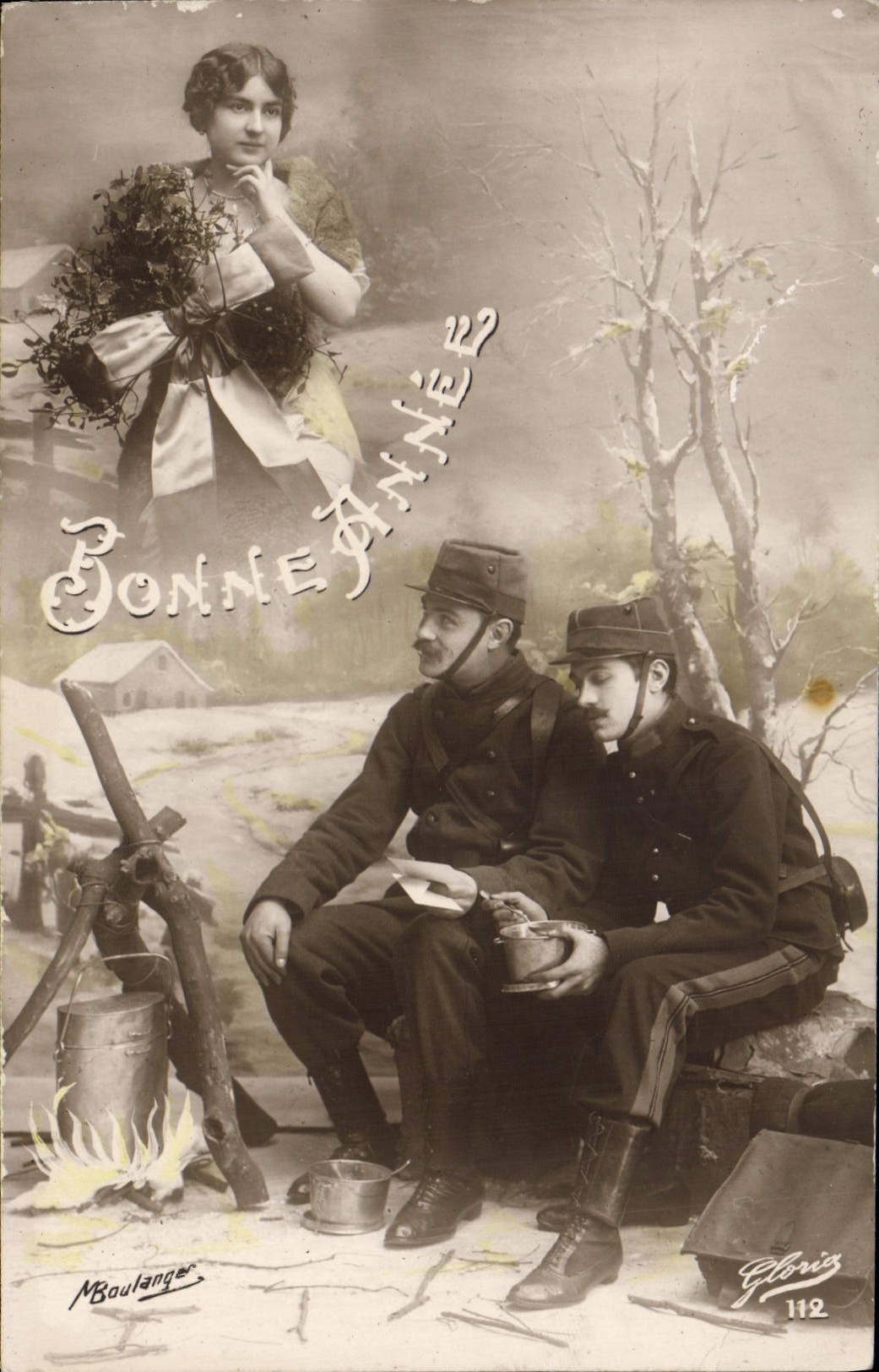 CPA Fantaisie Soldat Militaria