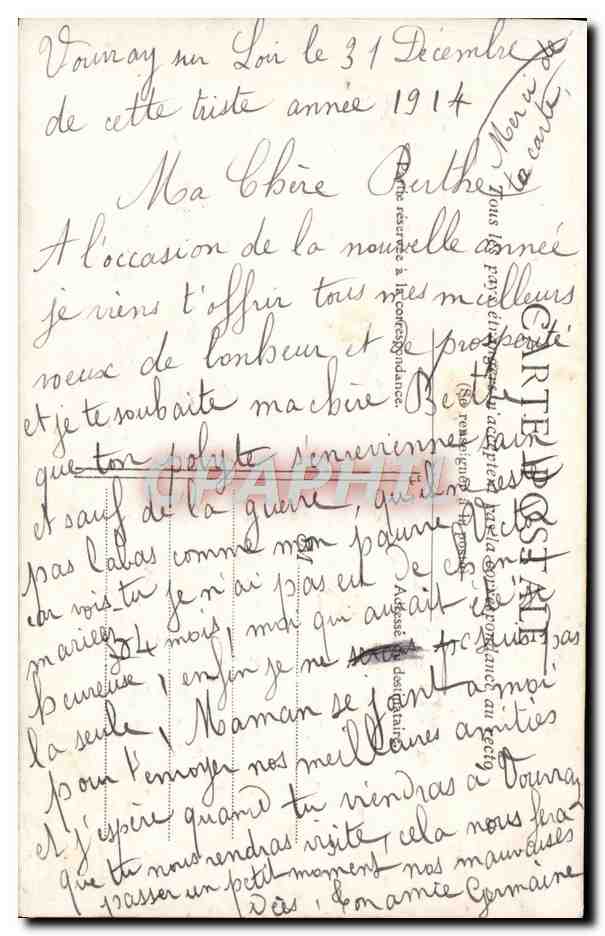 CPA Fantaisie Soldat Militaria Vaillant Belge Merci — Rückseite