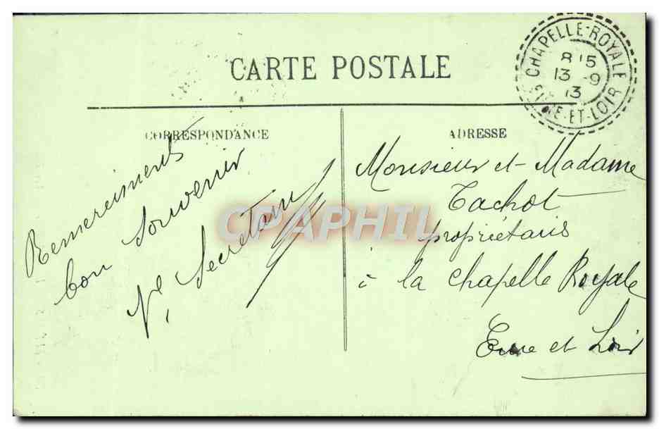 CPA Orleans La Cathedrale Les Tours — Verso