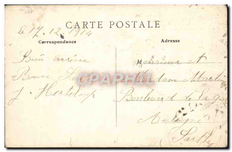 CPA Orleans Eglise Saint Aignan — Verso