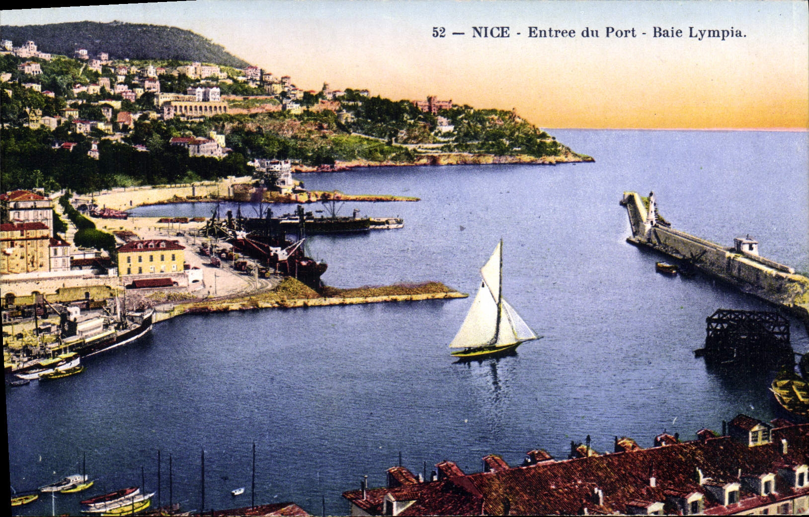 CPA Nice Entree Du Port Baie Lympia
