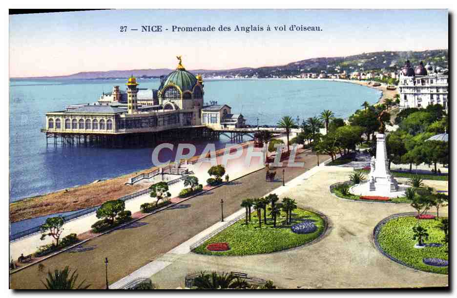CPA Nice Promenade Des Anglais A Vol D'Oiseau