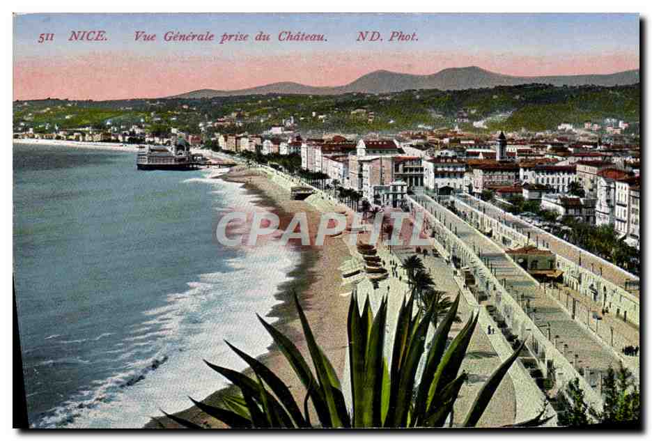 CPA Nice Vue Generale Prise Du Chateau