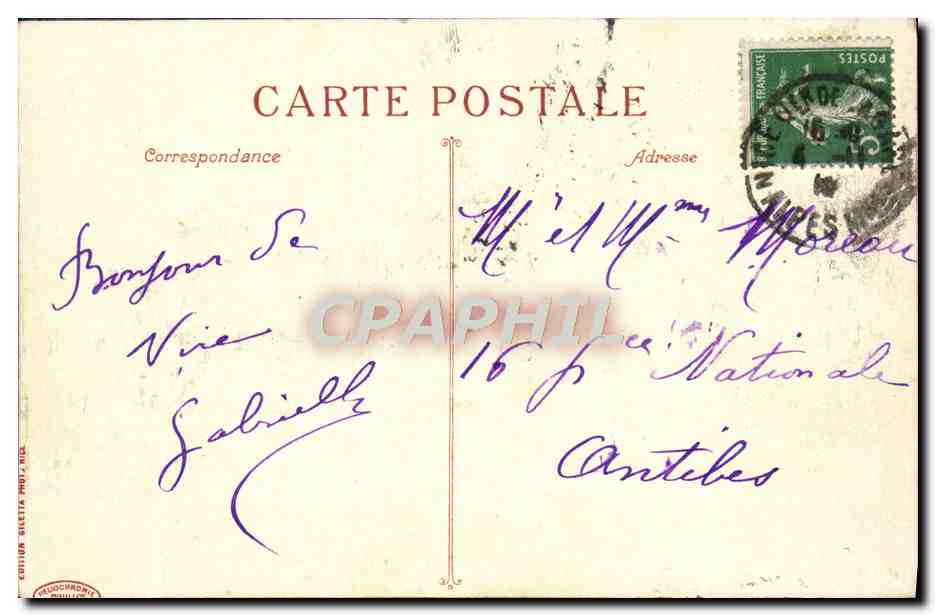 CPA Nice Les Nouveaux Jardins Et Palais De La Jetee — Rückseite