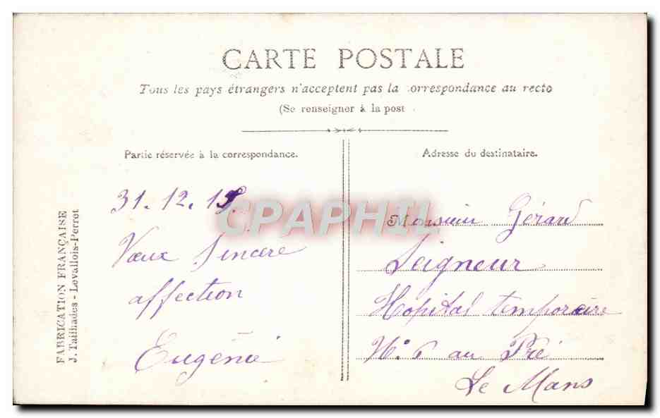 CPA Fantaisie Femme Soldat Militaria  — Rückseite