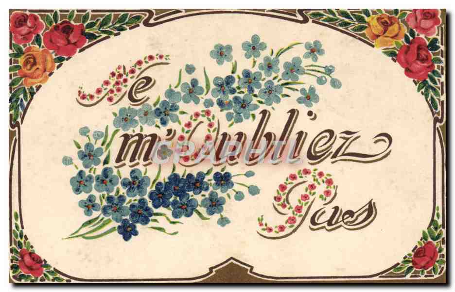CPA Fantaisie Fleurs Ne Moubliez Pus
