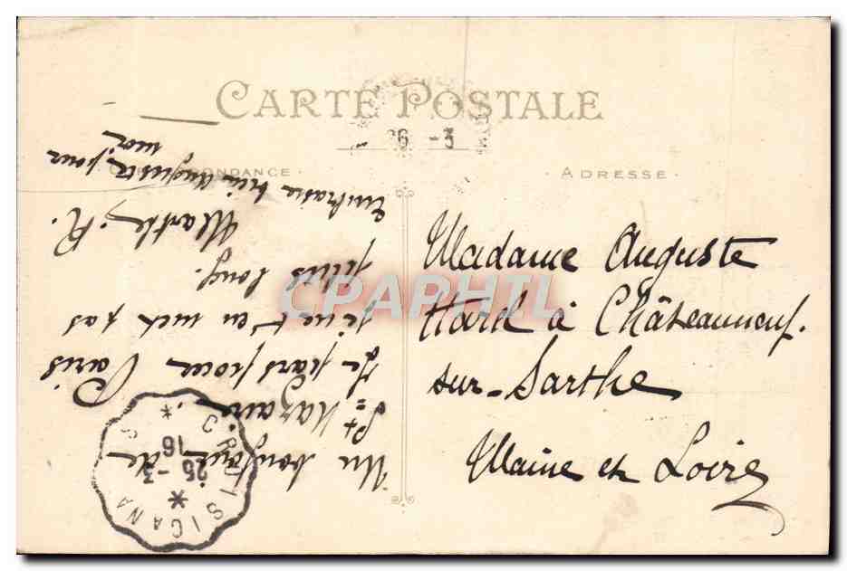 Saint-Nazaire — naufrage du paquebot 'La Champagne' — Artaud et Nozais, Nantes — Verso