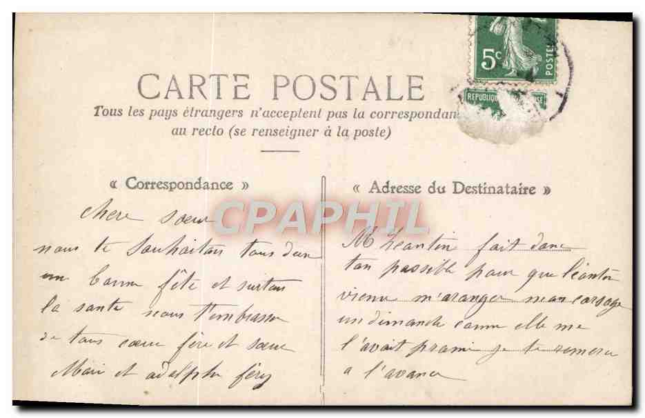 CPA Fantaisie Femme Bonne Fete — Verso