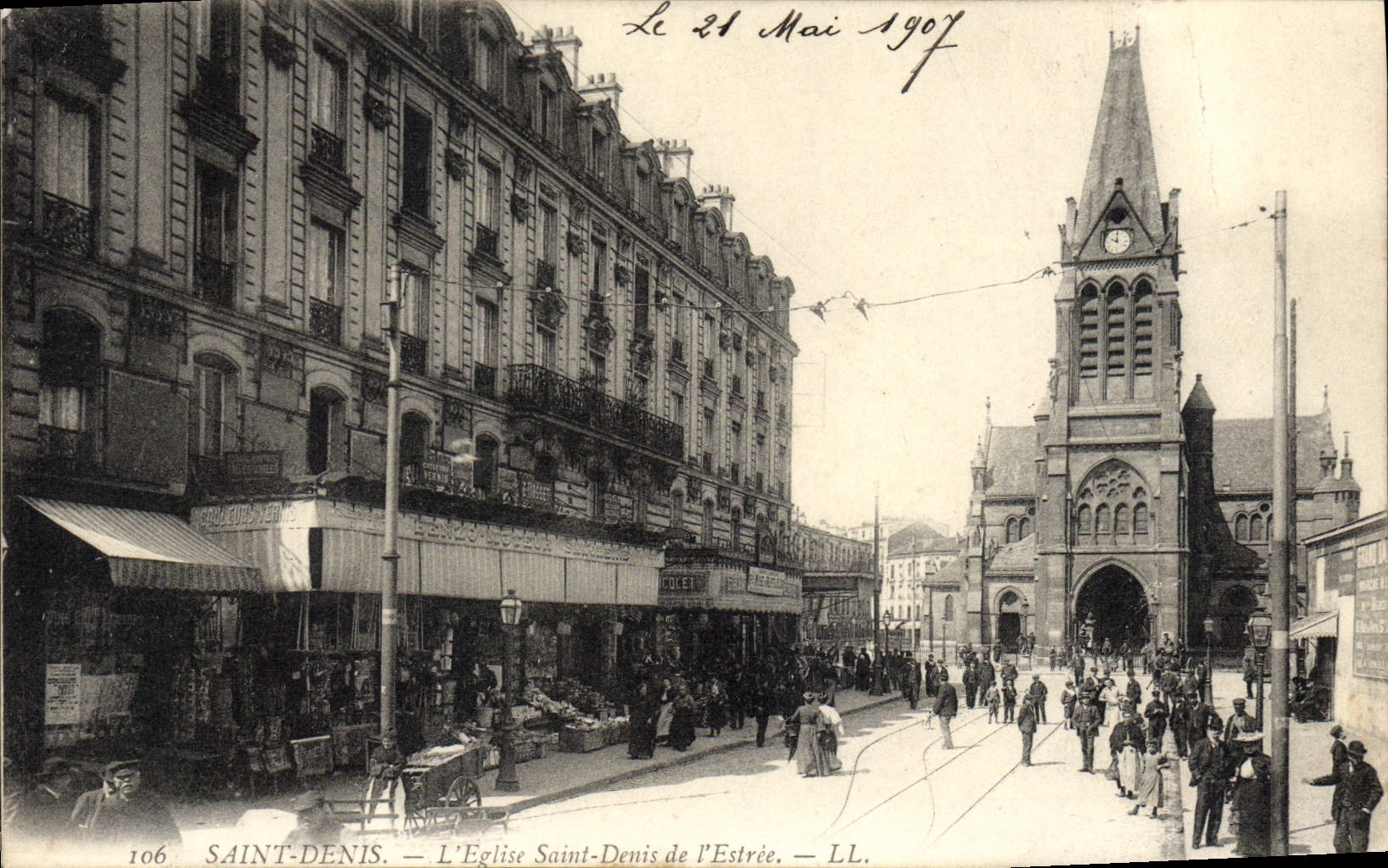 CPA Saint Denis L'Eglise Saint Denis et l'entree