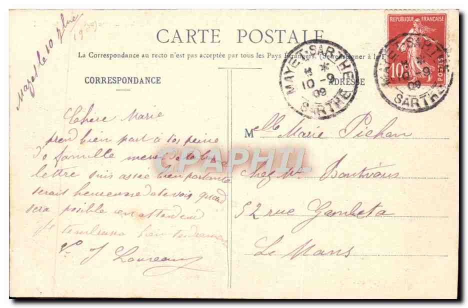 CPA Pays De Guerande Marais Salants Paludiers Du Bourg De Batz recueillant le sel  — Rückseite
