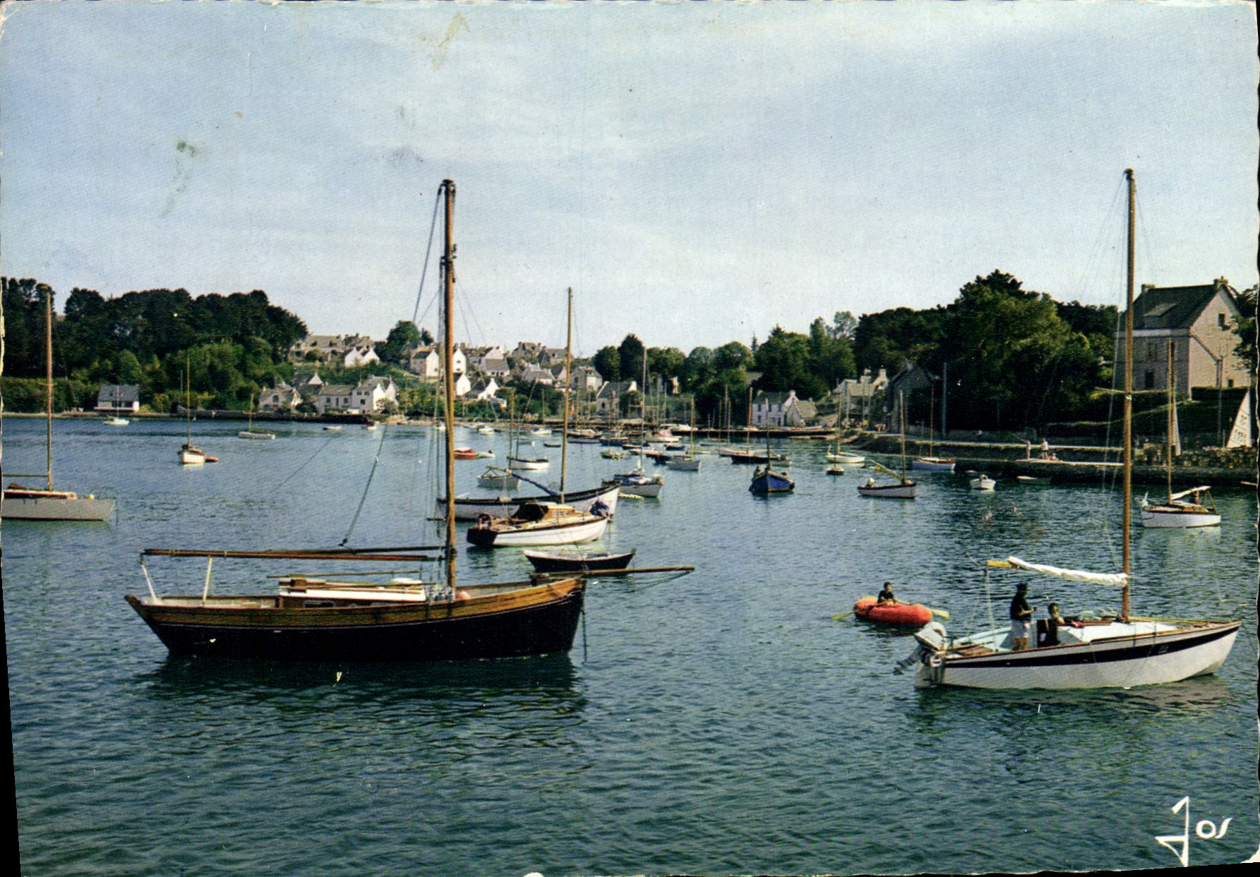 CPM La Bretagne En Couleurs L'Ile Aux Moines Lieu de sejour des voiliers du Golfe