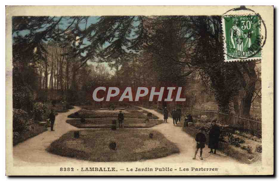CPA Lamballe Le Jardin Public Les Parterres