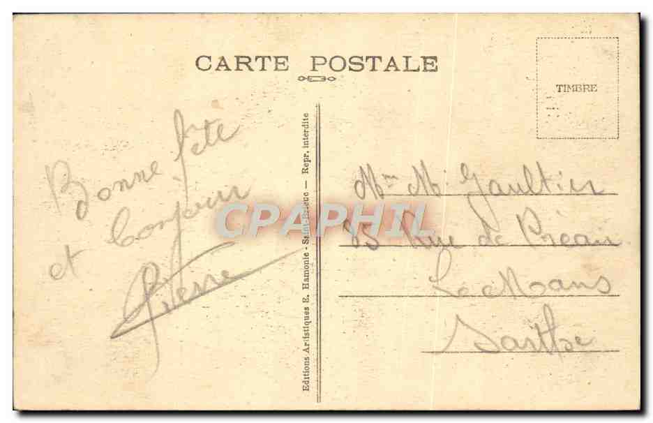 CPA Lamballe Le Jardin Public Les Parterres — Rückseite
