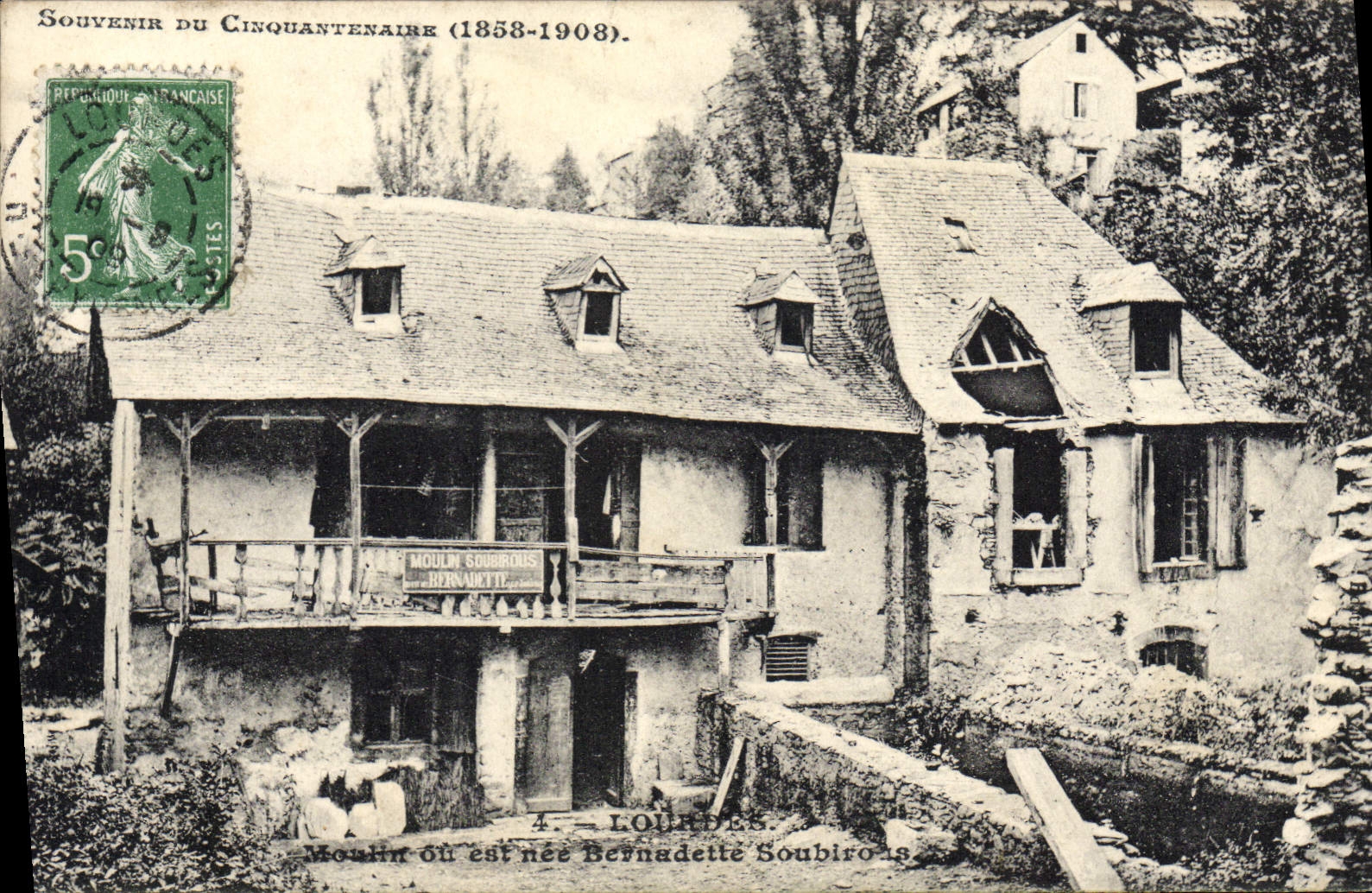CPA Lourdes Moulin ou est ne Bernadette Soubirous 