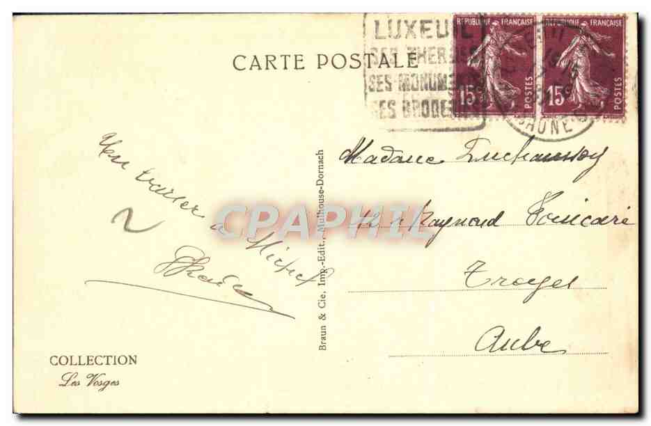 CPA Luxeuil Les Bains Rue Victor Genoux — Rückseite