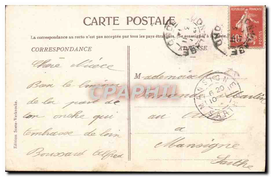 Loon-Plage — Souvenir de Loon-Plage — Édition Soete-Verknocke — Verso
